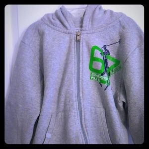 Boys polo zip up sweatshirt